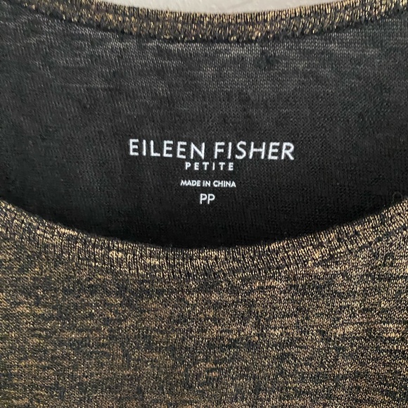 Eileen Fisher Metallic Gold Tank Top - Picture 3 of 8